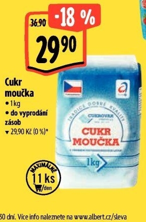 Cukr moučka Cukrovar Vrbátky