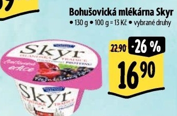 Dezert zakysaný ochucený Skyr Bohušovická mlékárna