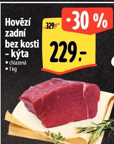 Hovězí kýta zadní bez kosti