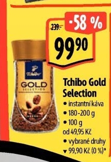 Instantní káva Tchibo Gold Selection