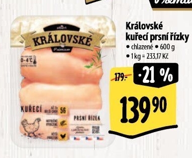 Kuřecí prsní řízky královské Premium Albert