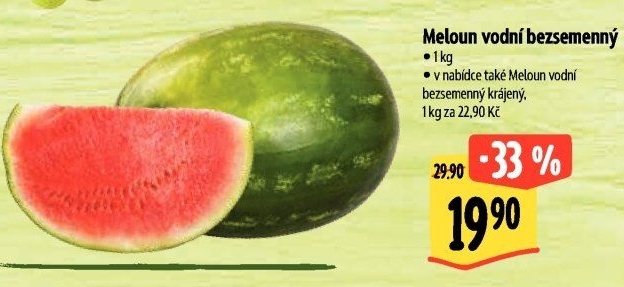 Meloun vodní bezsemenný