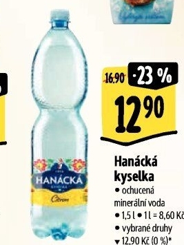 Ochucená voda Hanáckákyselka