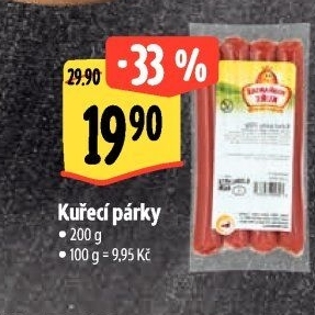 Párky kuřecí Vodňanské kuře