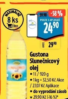 Slunečnicový olej Gustona