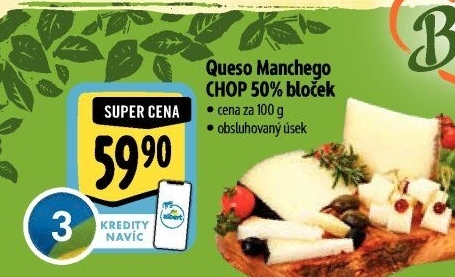 Sýr Manchego Queso CHOP 50%