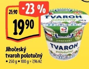 Tvaroh polotučný Jihočeský Madeta