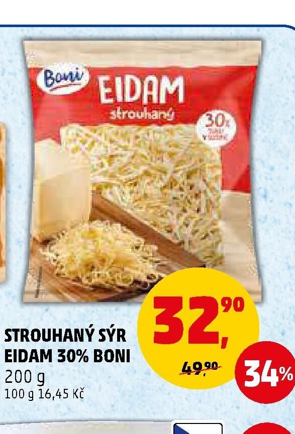 STROUHANÝ SÝR EIDAM 30% BONI