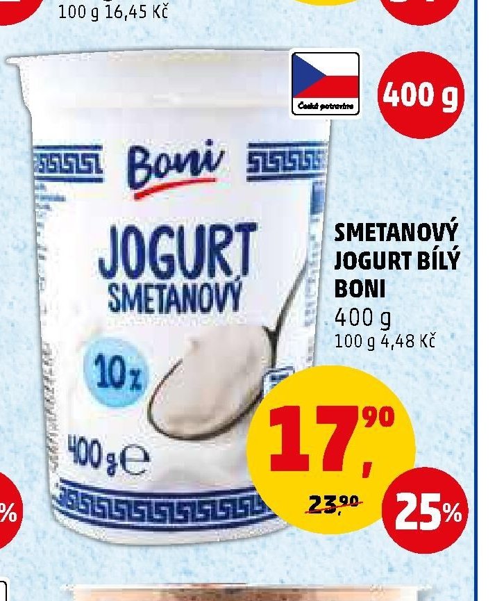 SMETANOVÝ JOGURT BÍLÝ BONI