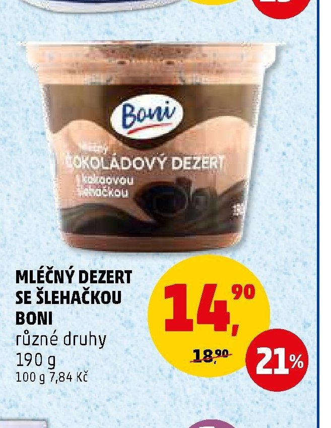 MLÉČNÝ DEZERT SE ŠLEHAČKOU BONI