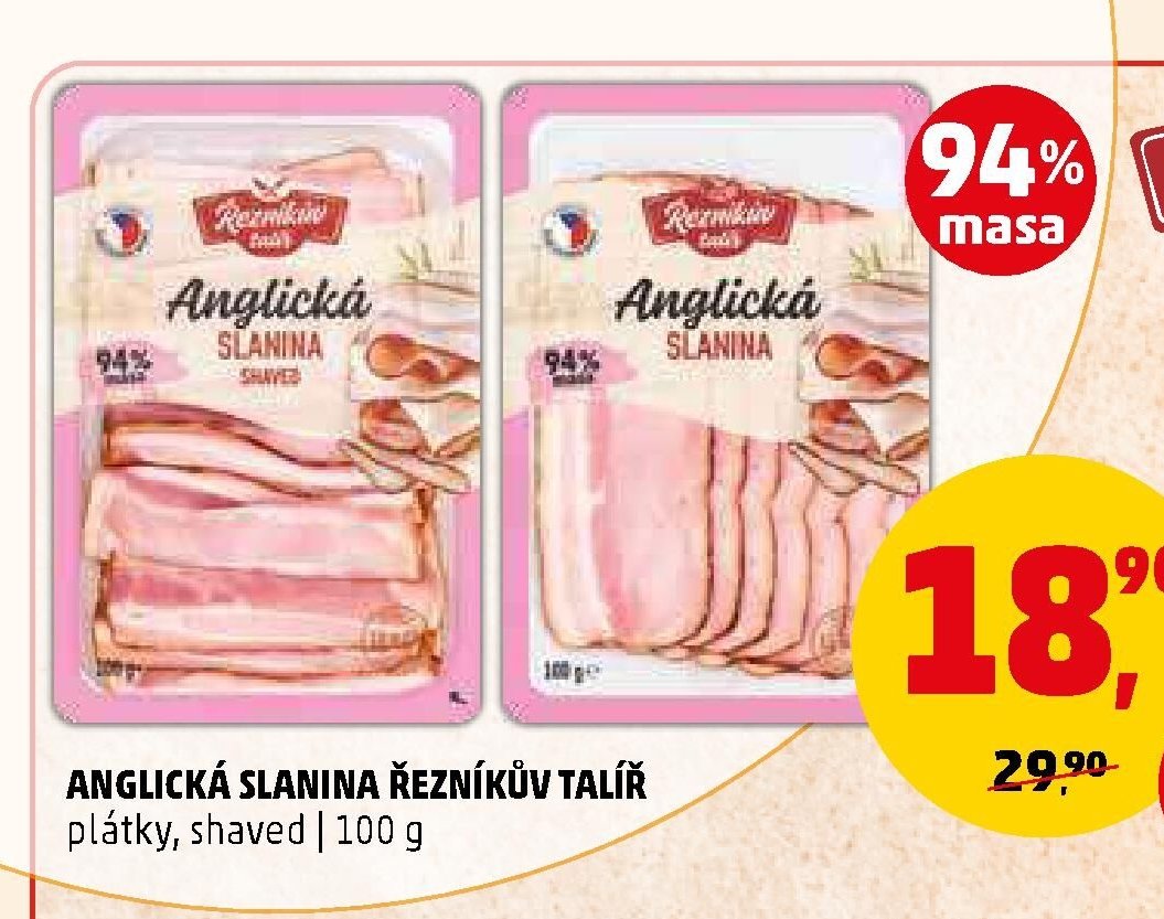 ANGLICKÁ SLANINA ŘEZNÍKŮV TALÍŘ