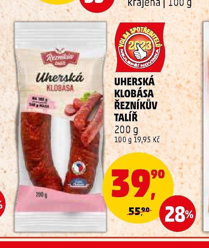 UHERSKÁ KLOBÁSA ŘEZNÍKŮV TALÍŘ