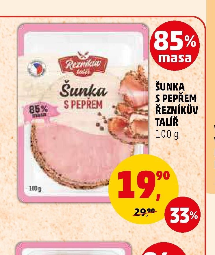 ŠUNKA S PEPŘEM ŘEZNÍKŮV TALÍŘ
