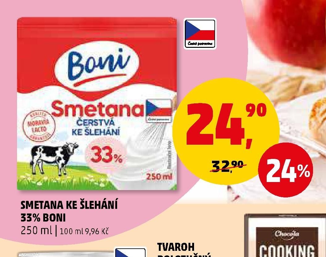 SMETANA KE ŠLEHÁNÍ 33% BONI