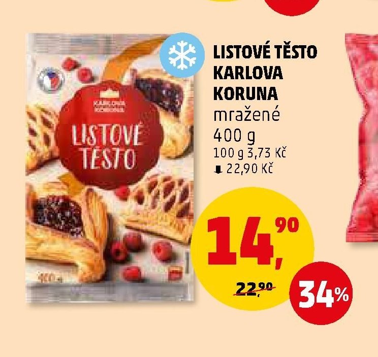 LISTOVÉ TĚSTO KARLOVA KORUNA