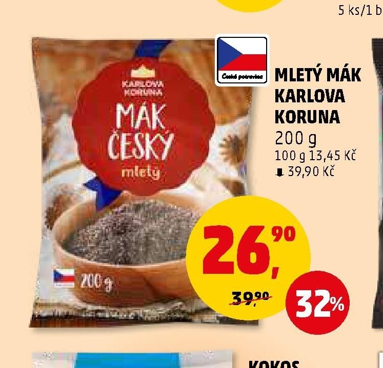 Mletý mák Karlova Koruna