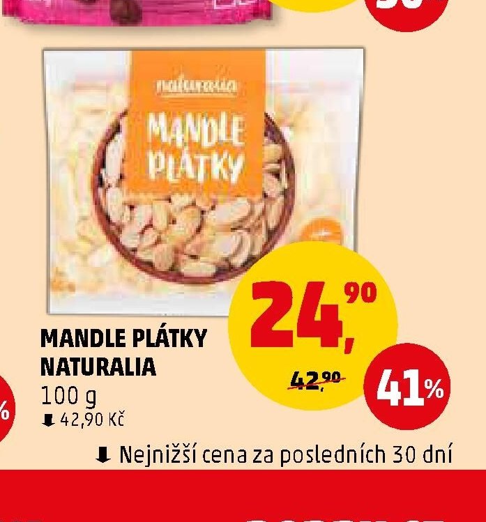 Mandle plátky Naturalia