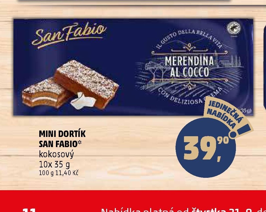 Mini dortík San Fabio kokosový