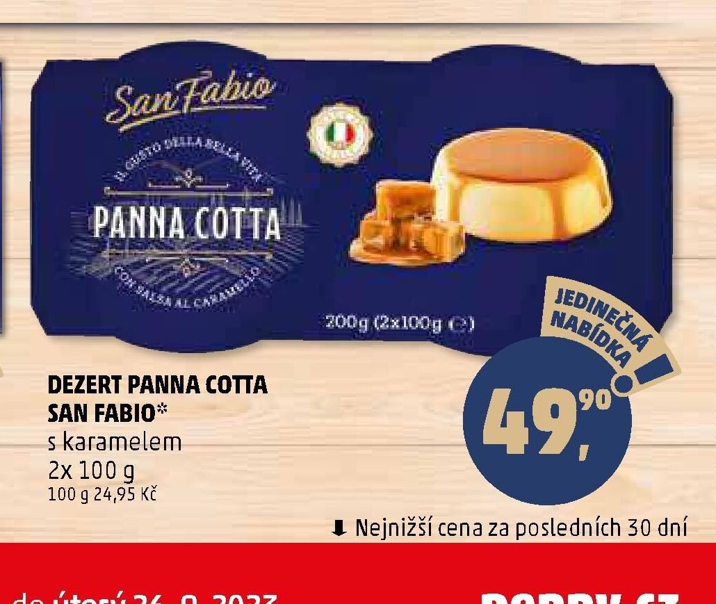 Dezert Panna Cotta San Fabio
