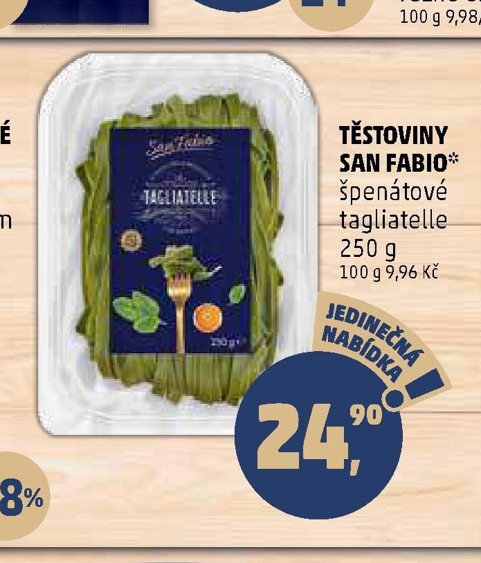 TĚSTOVINY SAN FABIO* špenátové tagliatelle
