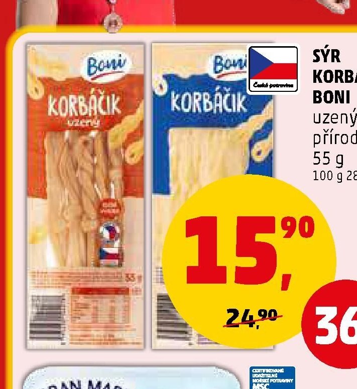 Sýr korbáčik Boni