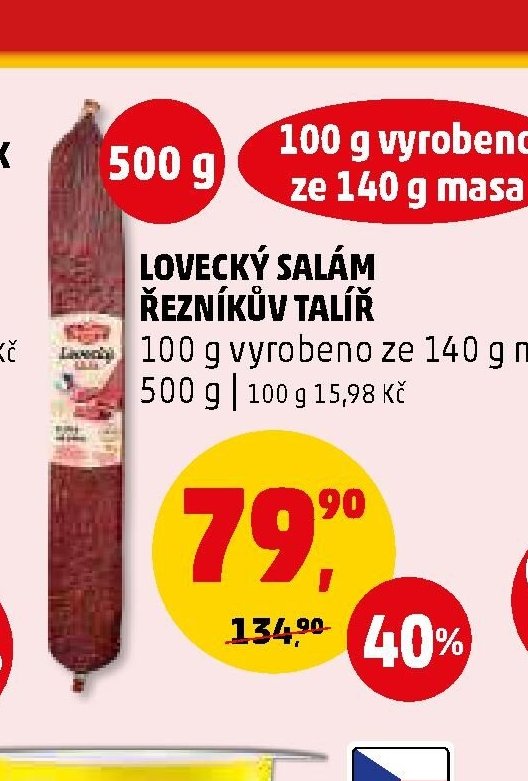 Lovecký salám Řezníkův talíř