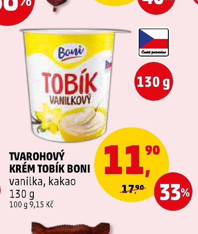 Tvarohový krém Tobík Boni