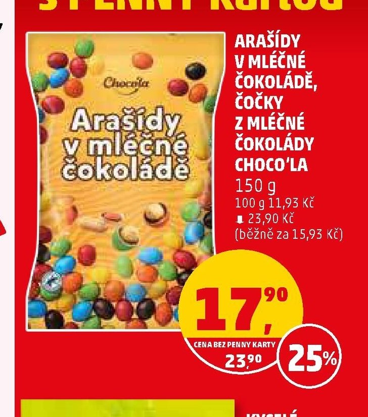 Arašídy v mléčné čokoládě Choco'la