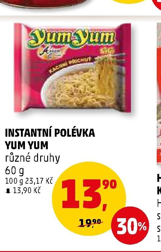 INSTANTNÍ POLÉVKA YUM YUM různé druhy
