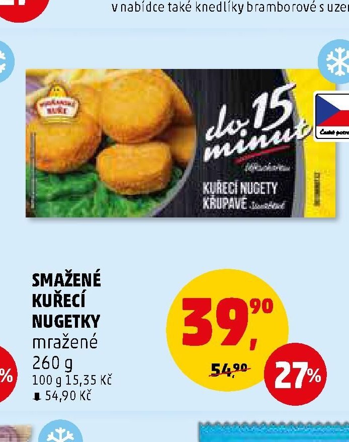 SMAŽENÉ KUŘECÍ NUGETKY