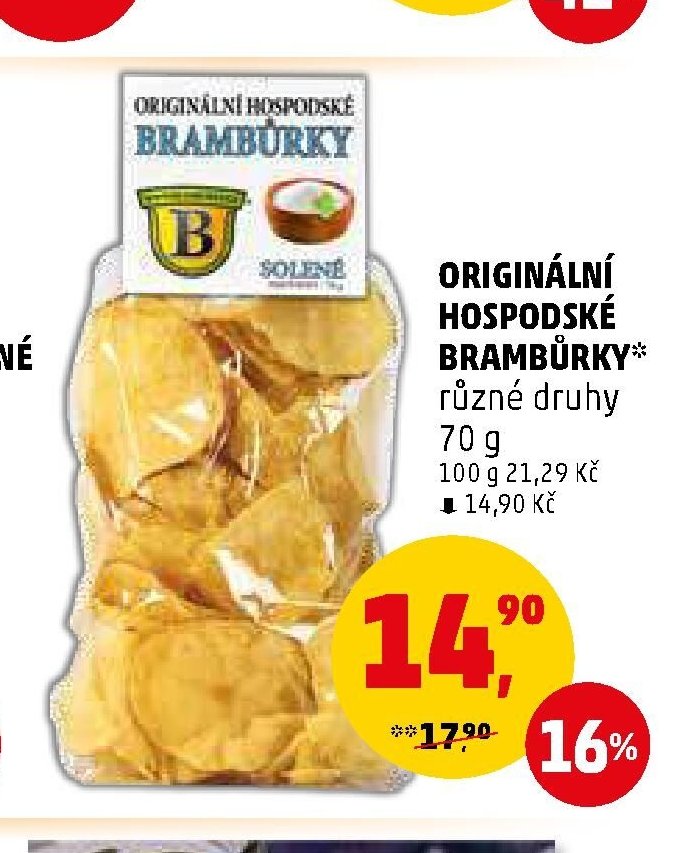 ORIGINÁLNÍ HOSPODSKÉ BRAMBŮRKY různé druhy
