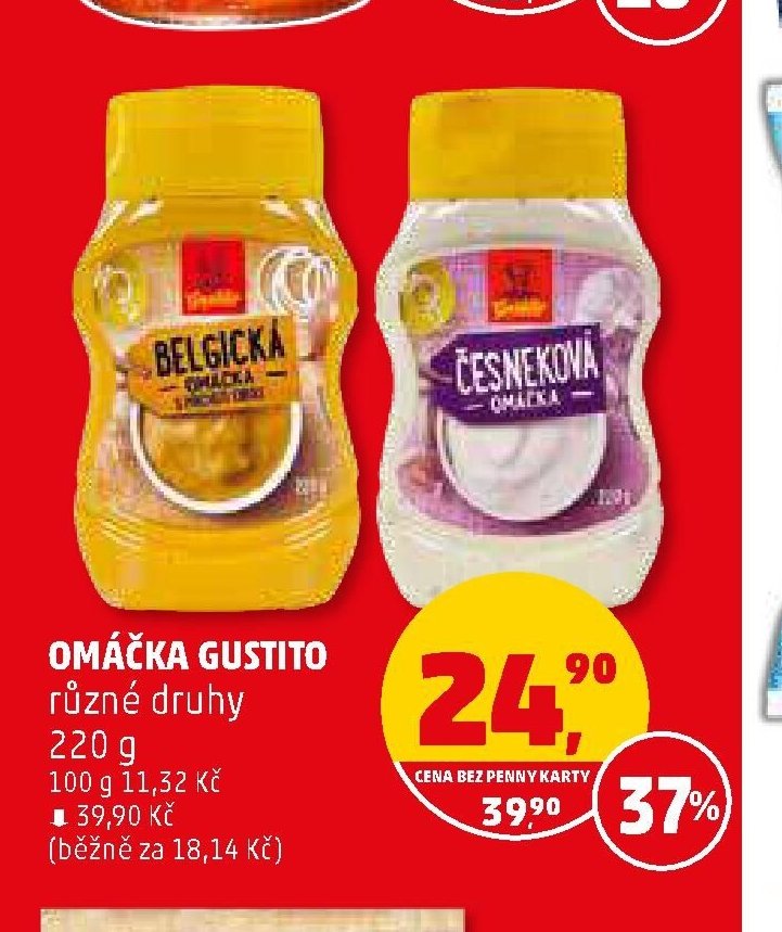 OMÁČKA GUSTITO různé druhy