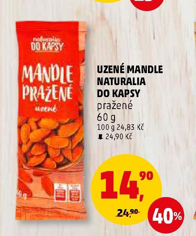 UZENÉ MANDLE NATURALIA DO KAPSY