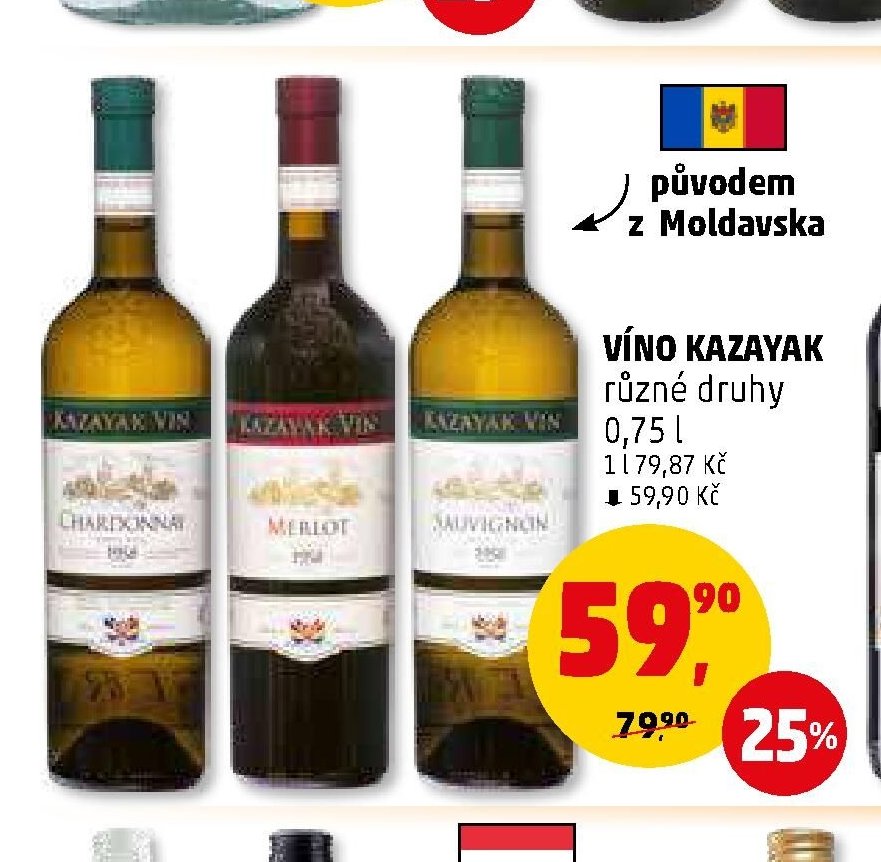 Víno Kazayak různé druhy