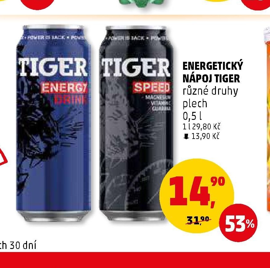 ENERGETICKÝ NÁPOJ TIGER různé druhy