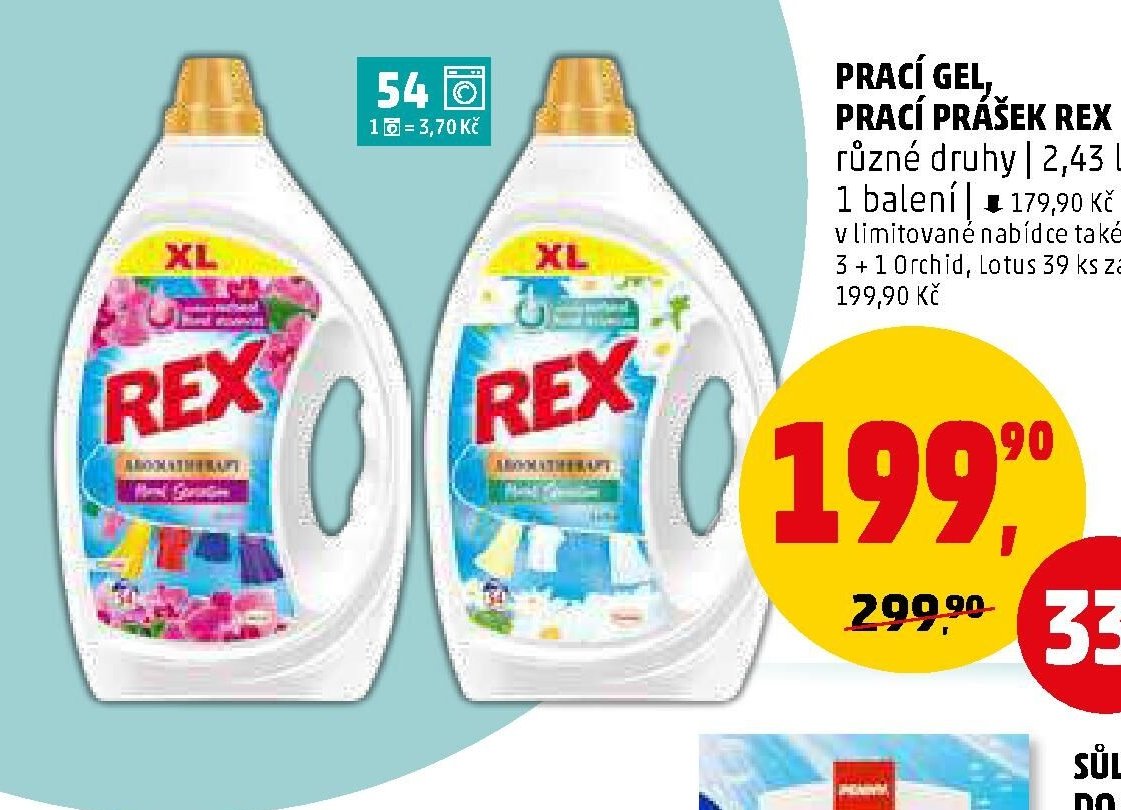 Prací gel, prací prášek Rex
