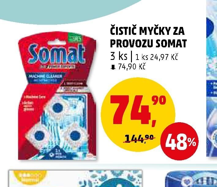 Čistič myčky na provozu Somat