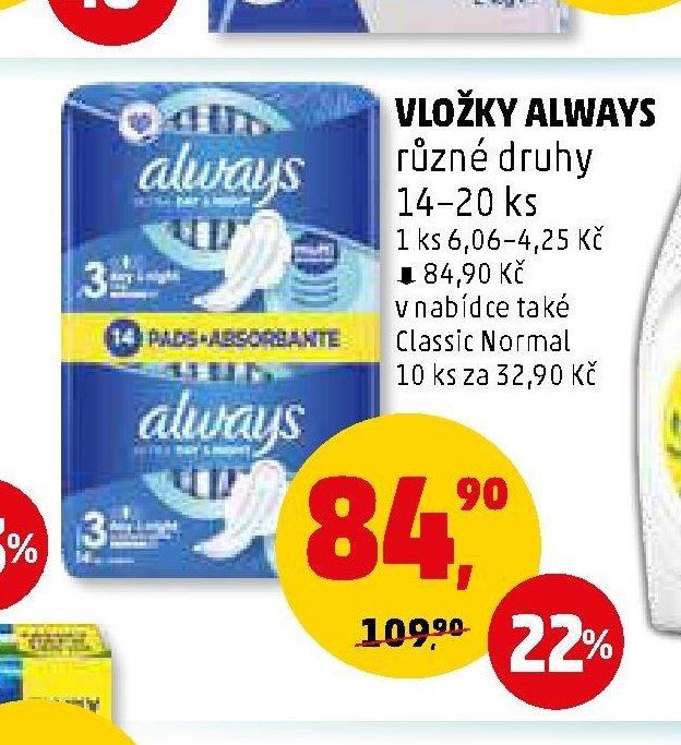 Vložky Always