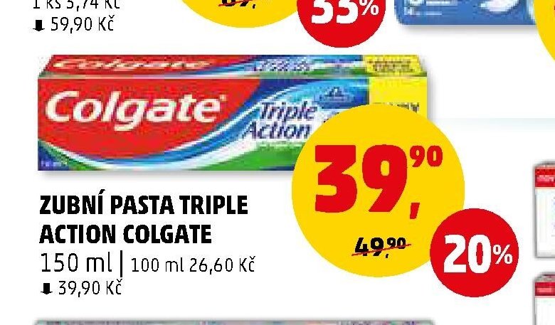 Zubní pasta Triple Action Colgate