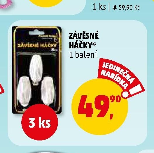 ZÁVĚSNÉ HÁČKY*
