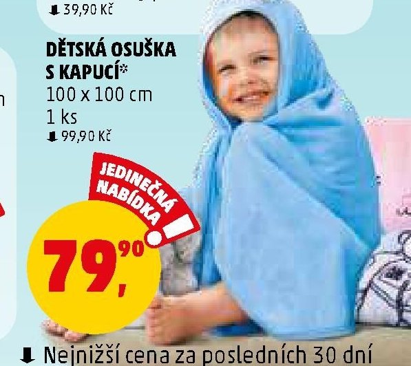 DĚTSKÁ OSUŠKA S KAPUCÍ*