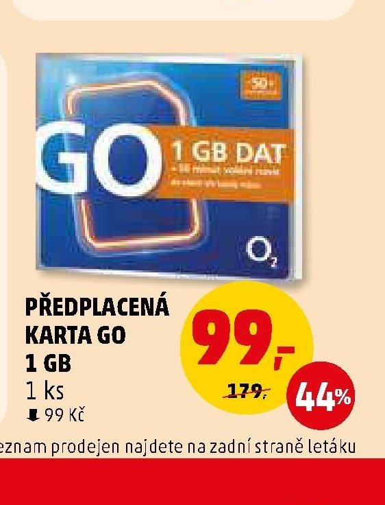 PŘEDPLACENÁ KARTA GO