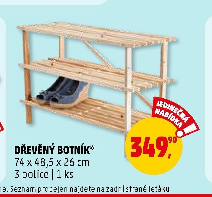Dřevěný botník