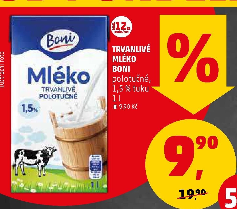 Trvanlivé mléko Boni