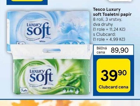 Tesco Luxury soft Toaletní papír