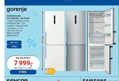 GORENJE KOMBINOVANÁ CHLADNIČKA