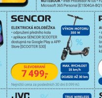 SENCOR ELEKTRICKÁ KOLOBĚŽKA