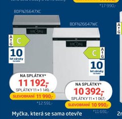 Beko Myčka BDFN26647XC / BDFN26647WC
