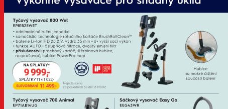 Electrolux Tyčový vysavač 800 Wet EP81B25WET