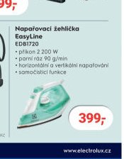 Electrolux Napařovací žehlička EasyLine EDB1720